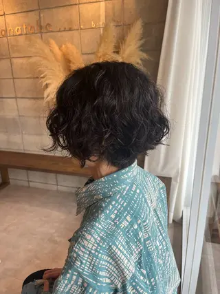 ショート パーマ 椙山 沙南子のヘアスタイル