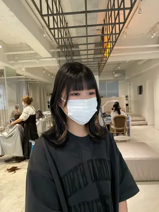 ミディアム カラー loely 💞miyuのヘアスタイル