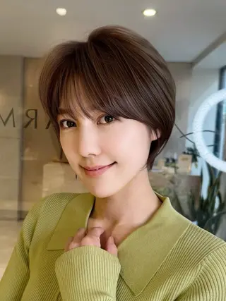 ショート Ms.CHARM【ミズチャーム】所属・韓国/レイヤーカット 顔周り/廣瀬達哉のヘアスタイル