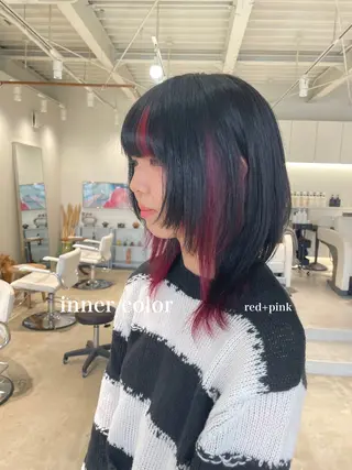 セミロング カラー 峯崎 葵のヘアスタイル