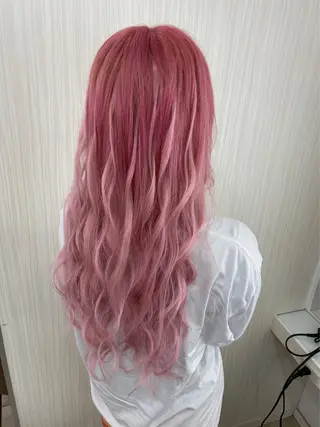 ロング ハイトーン/ エクステのヘアスタイル