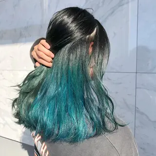 ミディアム カラー ヘアアレンジ 吉野 優子のマツエク・マツパデザイン