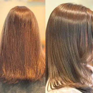 セミロング ゆっくりできる プライベートサロンのヘアスタイル