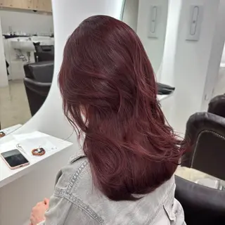 セミロング カラー 韓国ヘア/髪質改善/ レイヤー/ブラウンのヘアスタイル