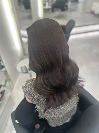 ロング カラー 縮毛矯正/艶カラー /髪質改善/なんばのヘアスタイル