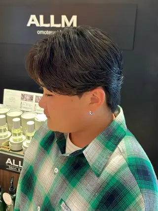 ショート パーマ メンズ カルマパーマ韓国ヘア shiryuのヘアスタイル