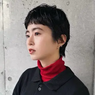 ショート カラー パーマ 前野 日奈のヘアスタイル