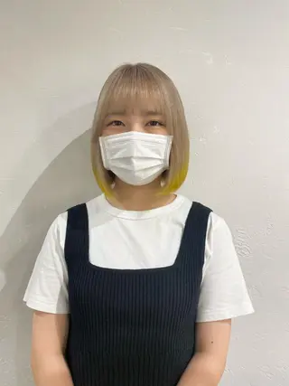 ショート COCOLOeAST所属・yumeno🫧 ハイトーン/ボブ🕊のヘアスタイル