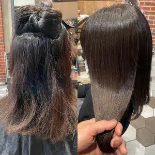 ロング カラー パーマ 縞田 健一のヘアスタイル