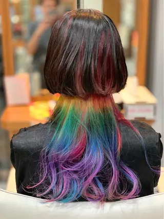 ショート カラー 白髪ぼかしハイライト 柳川拓哉のヘアスタイル