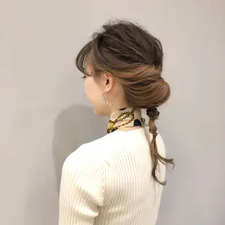 ロング カラー ヘアアレンジ 吉野 優子のマツエク・マツパデザイン