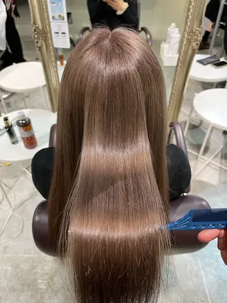 ロング カラー フェザーパーマ🌙 毛流れ yuzukiのヘアスタイル