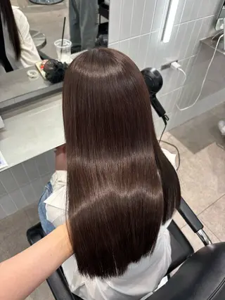 セミロング カラー emi 韓国ワンホンヘアのヘアスタイル