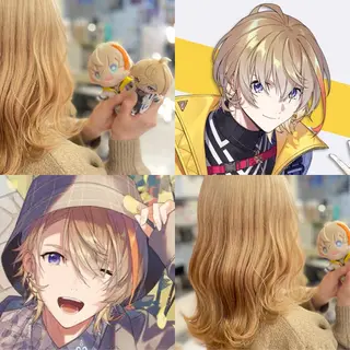 ミディアム 💖推しカラー💖 オタク美容師✂ゆづきのヘアスタイル