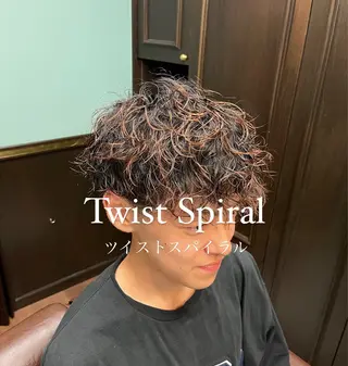 ミディアム パーマ UNTRACE -BARBER SHOP所属・工藤 千織のヘアスタイル