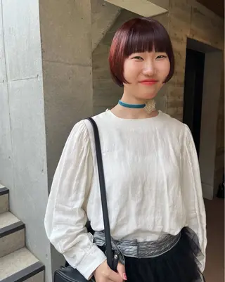 ショート カラー 暖色/パーマ 🌼クニトウメイのヘアスタイル