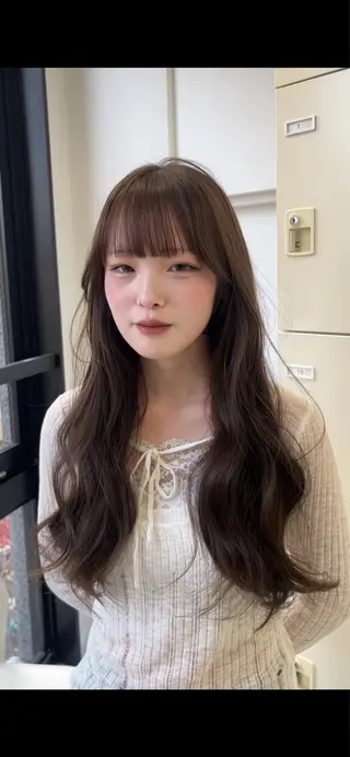 ロング カラー ♡ナチュラルガーリー ♡ベージュ♡RINAのヘアスタイル