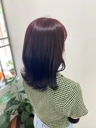 ミディアム カラー Kazaoka Saraのヘアスタイル