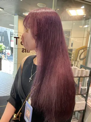 ロング カラー メンズ/艶髪/カラー サクラ🌸のヘアスタイル