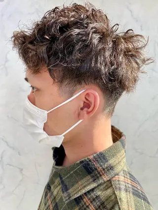 ショート パーマ メンズ 🔸縮毛矯正/髪質 改善カラー石崎🔸のヘアスタイル