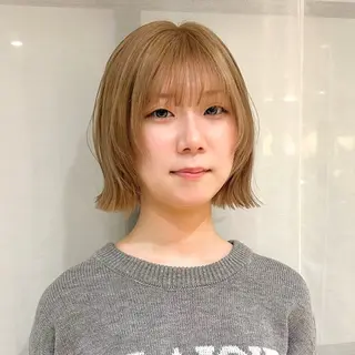 ミディアム カラー ボブレイヤー/ ブリーチ/miyuuのヘアスタイル