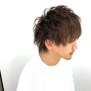ミディアム メンズ 柏メンズカットパーマ NO.1タイチのヘアスタイル