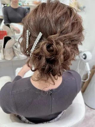 ミディアム ヘアアレンジ セットサロン      ラフテル所属・大阪/ヘアアレンジ /似合わせset💐のヘアスタイル