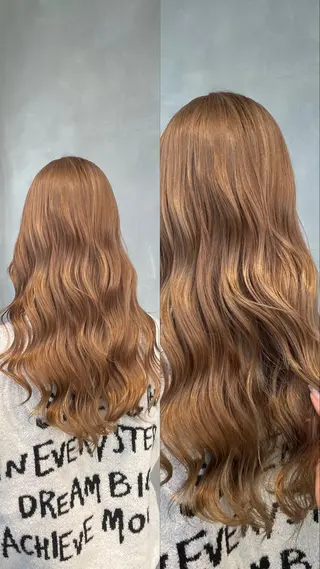 カラー 暖色/ハイトーン/ カラー/HBLのヘアスタイル