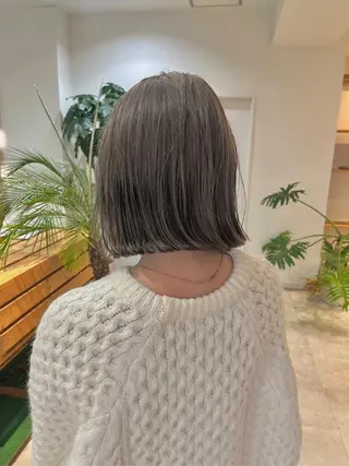 ミディアム hoNua. 栄/透明感カラーのヘアスタイル