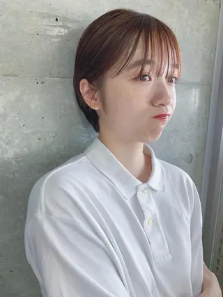 ショート カラー ボブパーマコテ巻き風 パーマNo1深江秀平のヘアスタイル