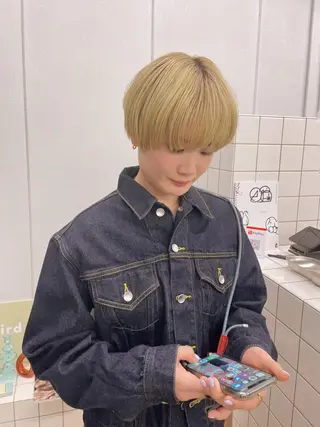 ショート カラー 関 京磨のヘアスタイル