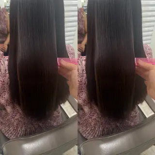 ロング 韓国風骨格カット 艶カラー🩶髙林夏美のヘアスタイル