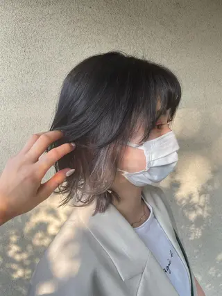 ミディアム カラー ueki ayaneのヘアスタイル