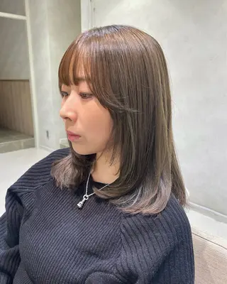 ミディアム カラー カラー/レイヤー/ 髪質改善/PAAQのヘアスタイル