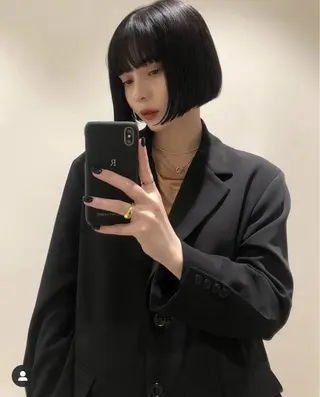 ショート えり 堀江/ボブ /艶髪/レイヤーのヘアスタイル