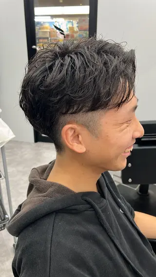 ショート パーマ メンズ men's salon First中崎町店所属・First中崎町 西郡   涼のヘアスタイル