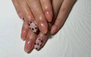 ネイル ネイルリボン 受付スタッフのネイルデザイン
