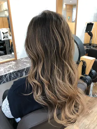 セミロング カラー olino 【オリノ】西田辺のヘアスタイル