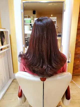 ロング パーマ 田中 牧子のヘアスタイル