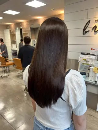 セミロング 縮毛矯正✖髪質改善 仁木伸明のヘアスタイル