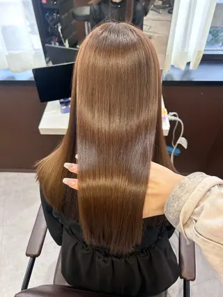 セミロング カラー 韓国×髪質改善カラー 💎hinaのヘアスタイル