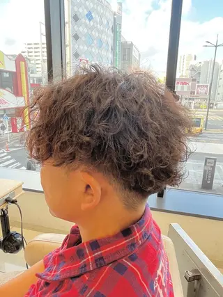 パーマ メンズ メンズ波巻き特化 パーマ/荒井海音のヘアスタイル