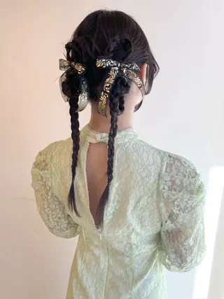 ヘアアレンジ moeka レイヤー /艶カラー/韓国のヘアスタイル