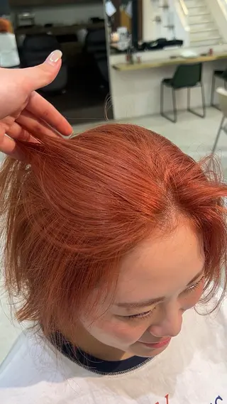 ショート カラー VIEW Tokyo所属・🎀ミディアムボブ/ 縮毛矯正/ひかりのヘアスタイル