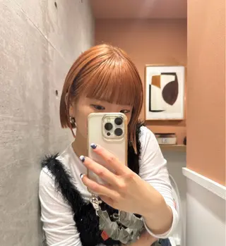 ショート カラー 暖色/ブリーチカラー 🍊 yu-na.のヘアスタイル
