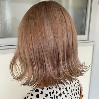 ミディアム カラー ヘアアレンジ maoブリーチ無し 似合わせカラーのヘアスタイル