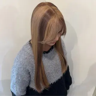 ロング 🎀ハイトーン/ 艶カラー/夕月🎀のヘアスタイル