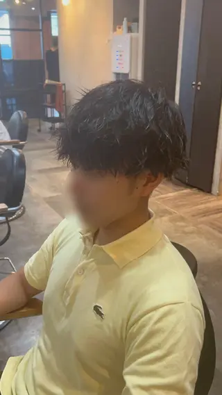 パーマ メンズ lafith hair Glanz 桂所属・かじももな｜縮毛矯正 ｜透明感カラーのヘアスタイル