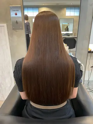 ロング カラー 渋谷 留菜のヘアスタイル