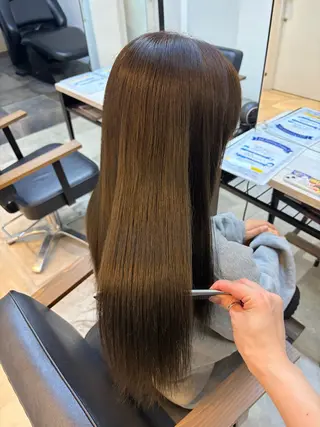 セミロング カラー 🥀韓国ヘア🥀 宮津真菜のヘアスタイル
